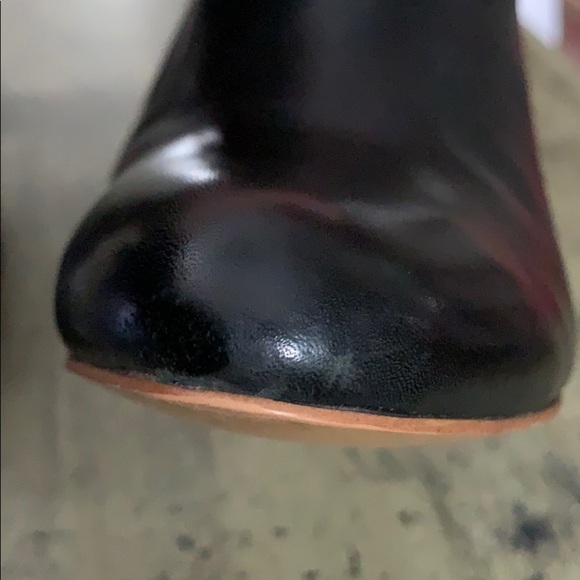 KATE SPADE SATURDAY Black Leather Block Heel Shoes - Picture 14 of 16